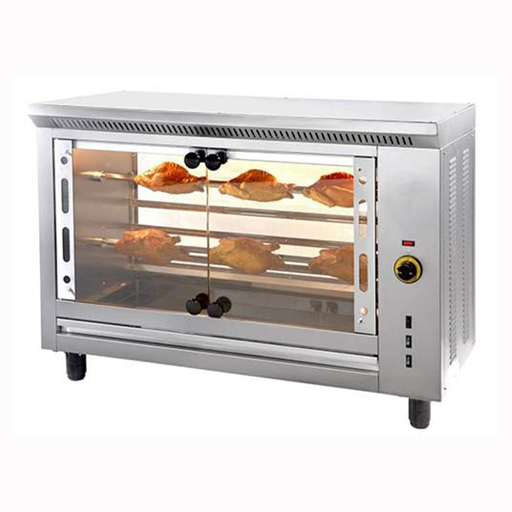 Rotisor profesionala electric cu 2 tepuse, 10 pui