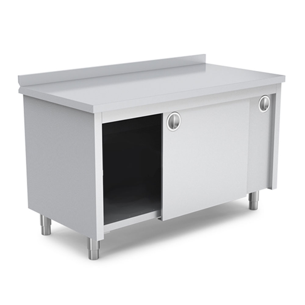 Masa de lucru inox cu dulap 180*60*85