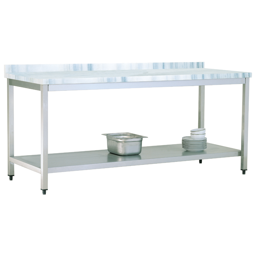 Masa de lucru inox cu blat din marmura si polita inferioara 160*70*85