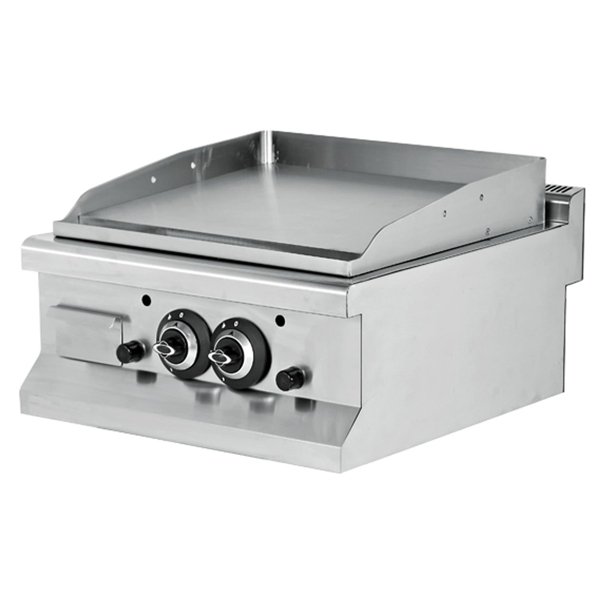 Grill electric profesional, inox, cu suprafata neteda, 60*64*29 cm