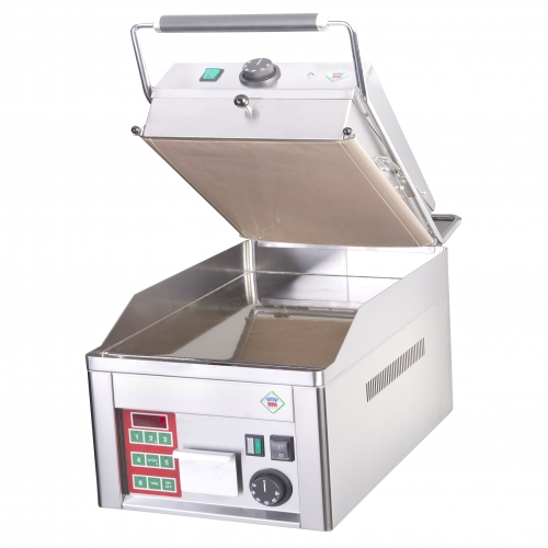 Contact grill electric simplu cu suprafata neteda cromata