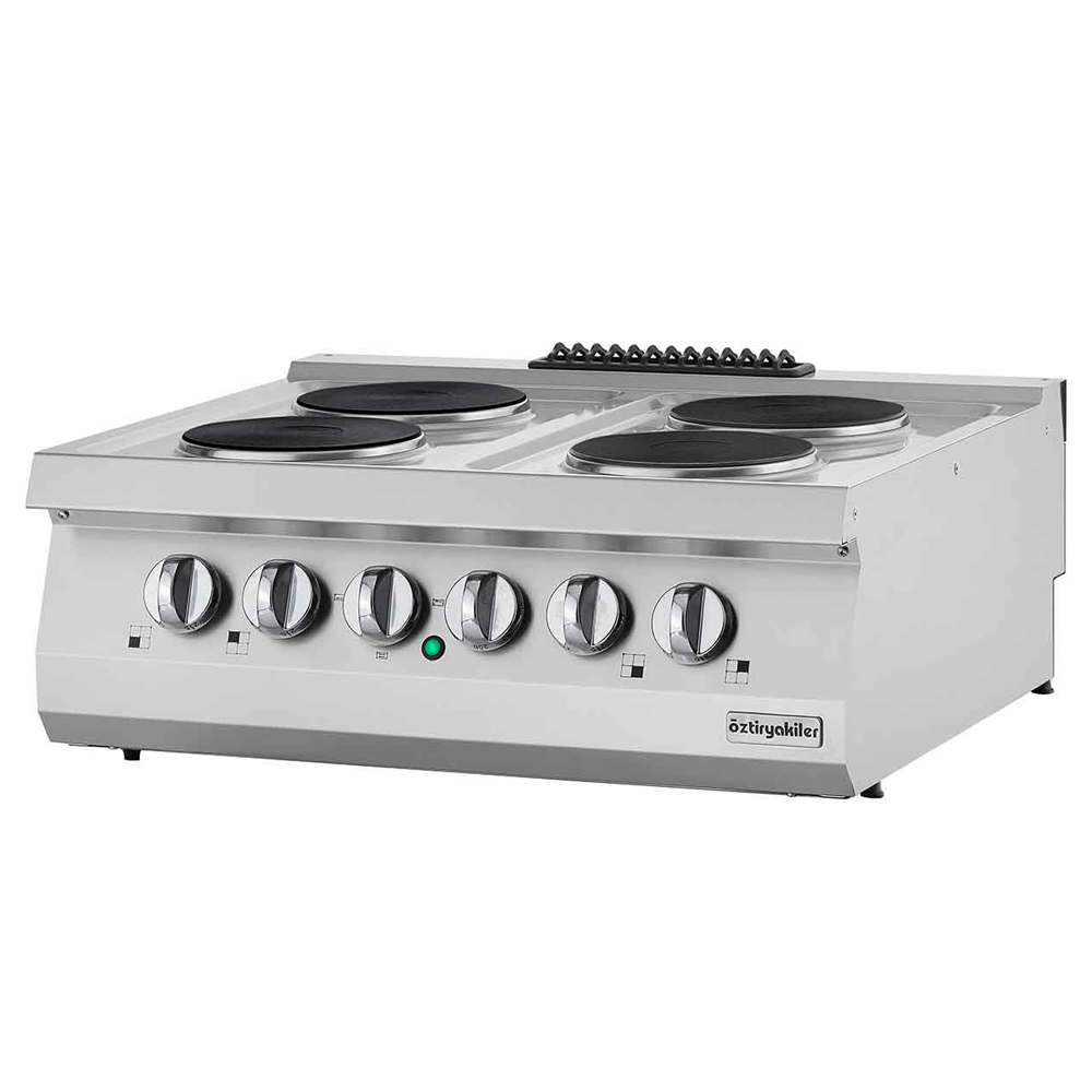 Masina de gatit electrica OZTI, inox, cu 4 plite, 80*70*28 cm