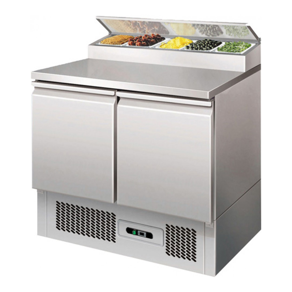 Masa preparare pizza, profesionala, inox, 5 cuve, 254 lt, 90*70*100 cm