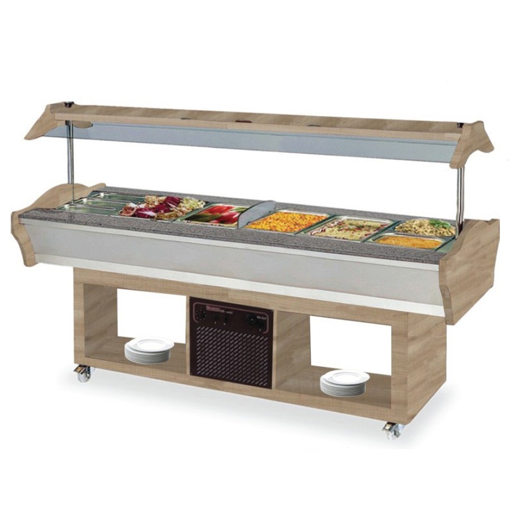 Unitate mixta salad bar si bain marie 3+3*1/1 gn
