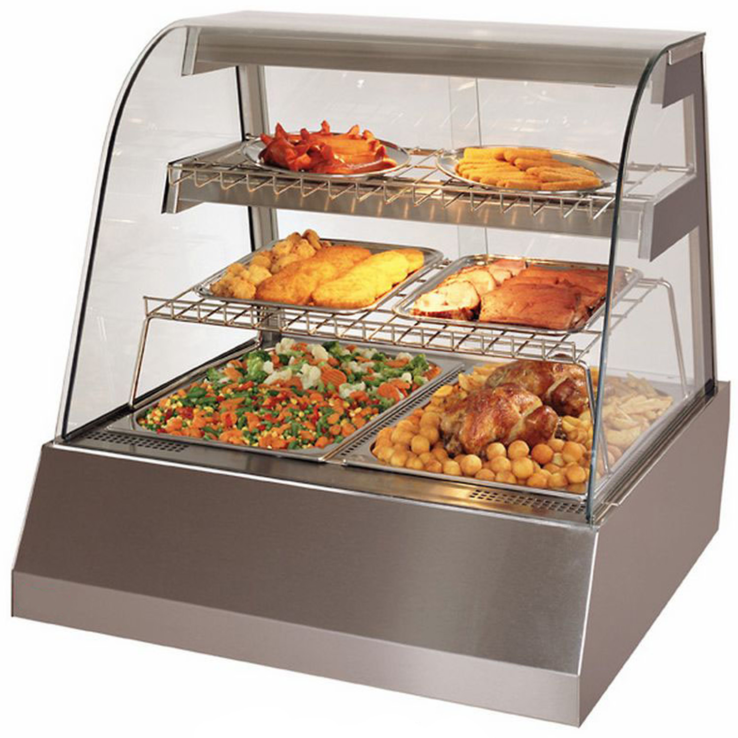 Vitrina calda inalta 2 cuve GN