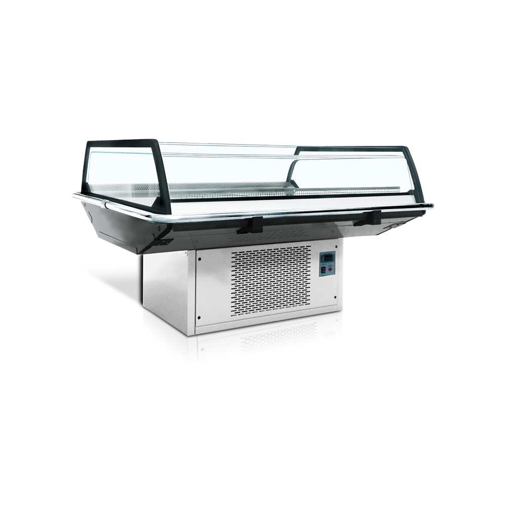 Vitrina frigorifica tip insula, motor interior, 90*124*85 cm