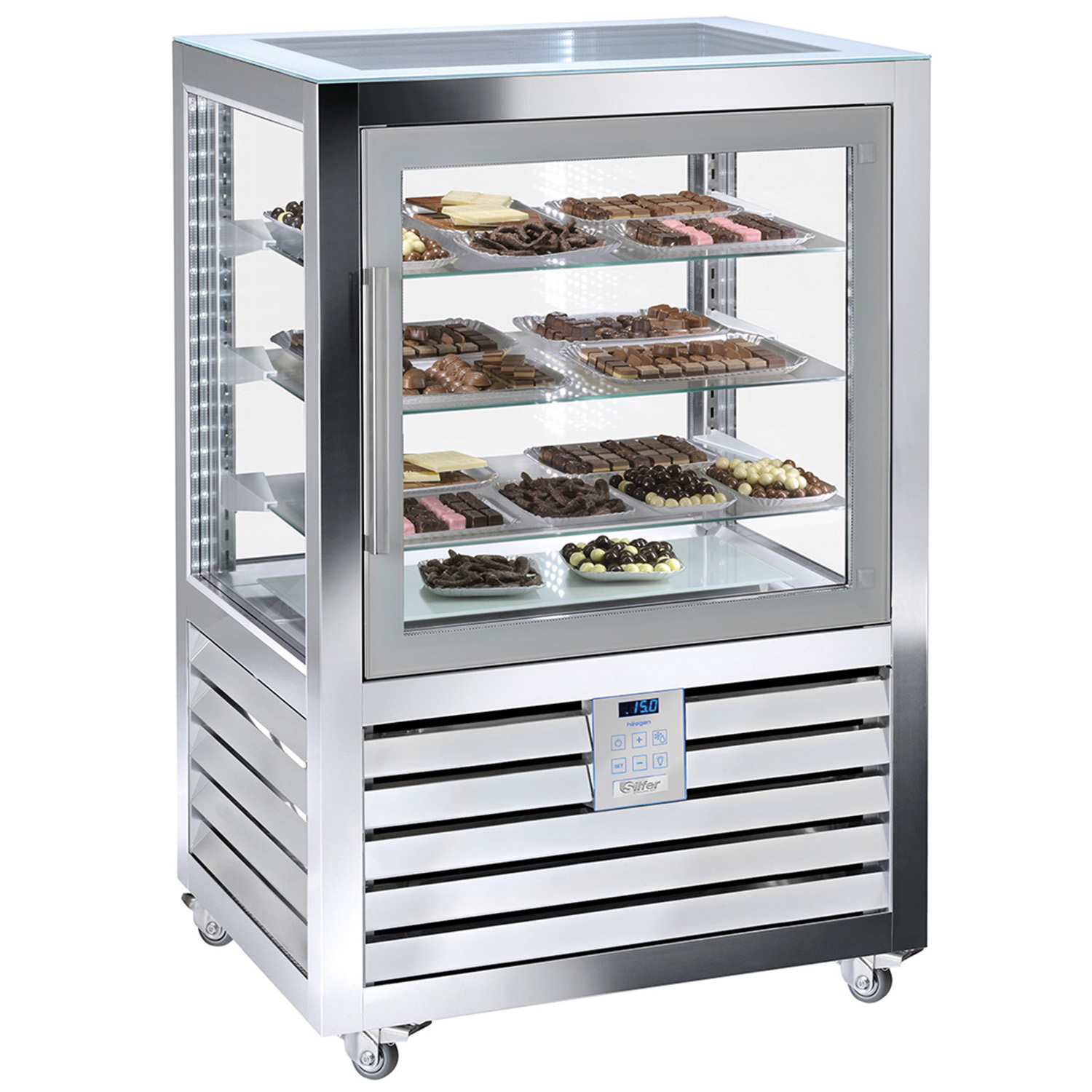 Vitrina congelare verticala, pentru cofetarie gelaterie, profesionala, 264 lt, 81*62*121 cm