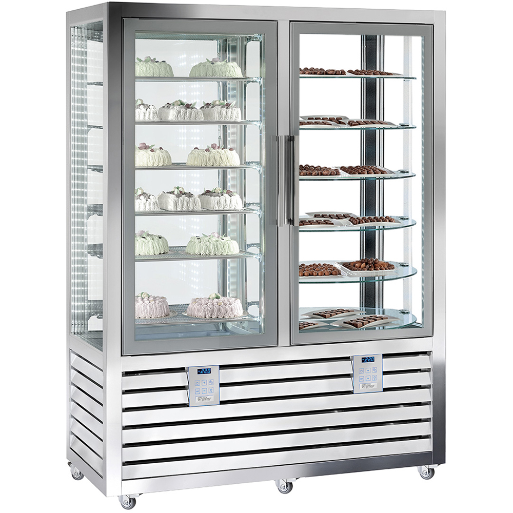 Vitrina congelare verticala, pentru cofetarie gelaterie, profesionala, 848 lt, 138*62*186 cm