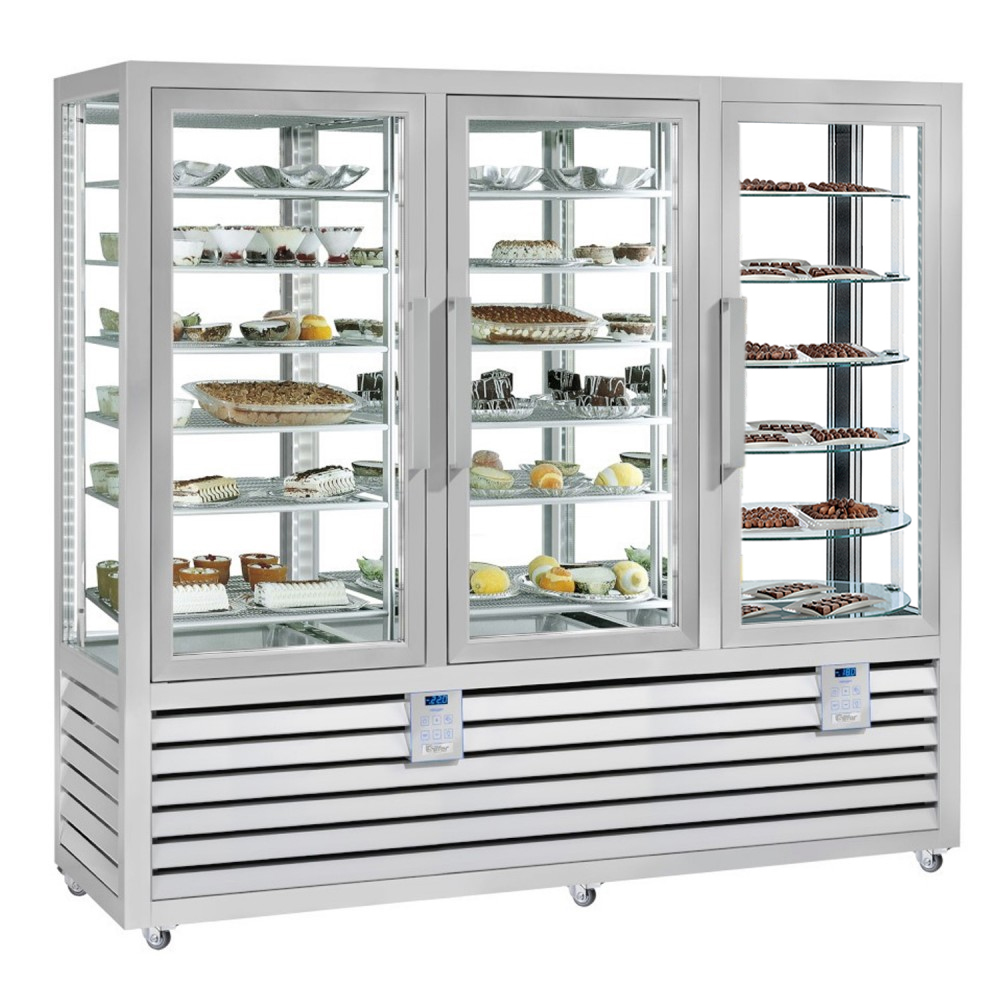 Vitrina congelare verticala, pentru cofetarie gelaterie, profesionala, 1388 lt, 205*62*186 cm