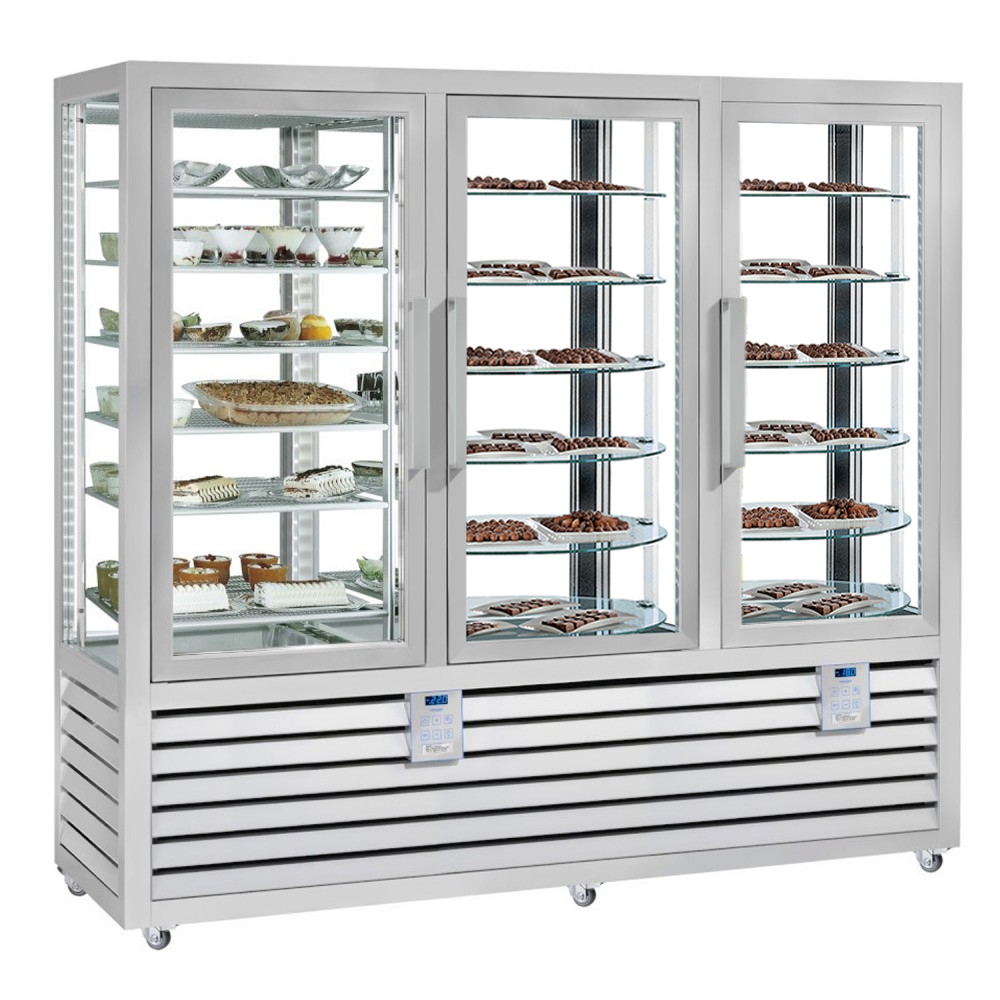 Vitrina congelare verticala, pentru cofetarie gelaterie, profesionala, 1388 lt, 205*62*186 cm