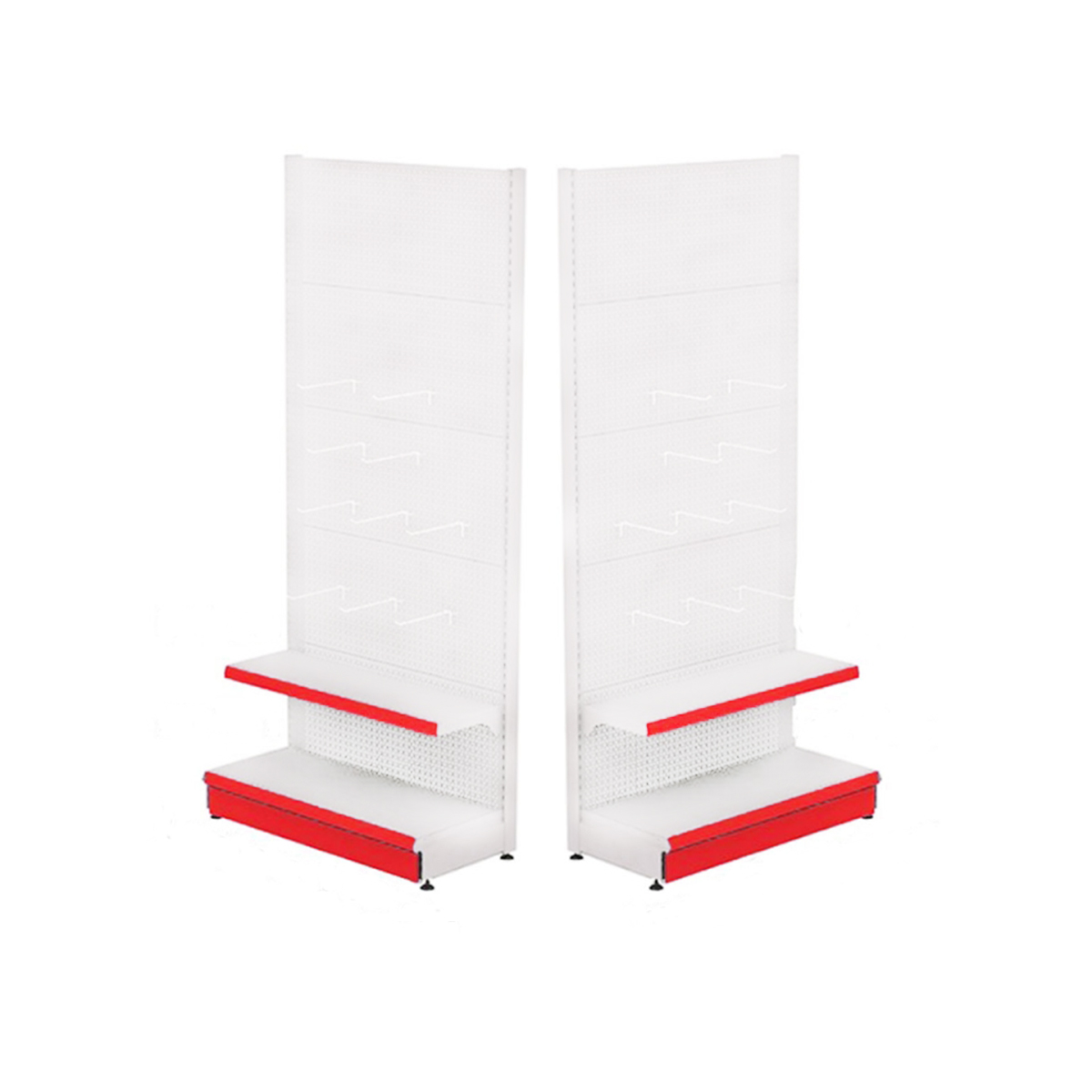 Raft metalic de perete cu carlige 100*220 baza 40 cm si 1 polita de 30 cm