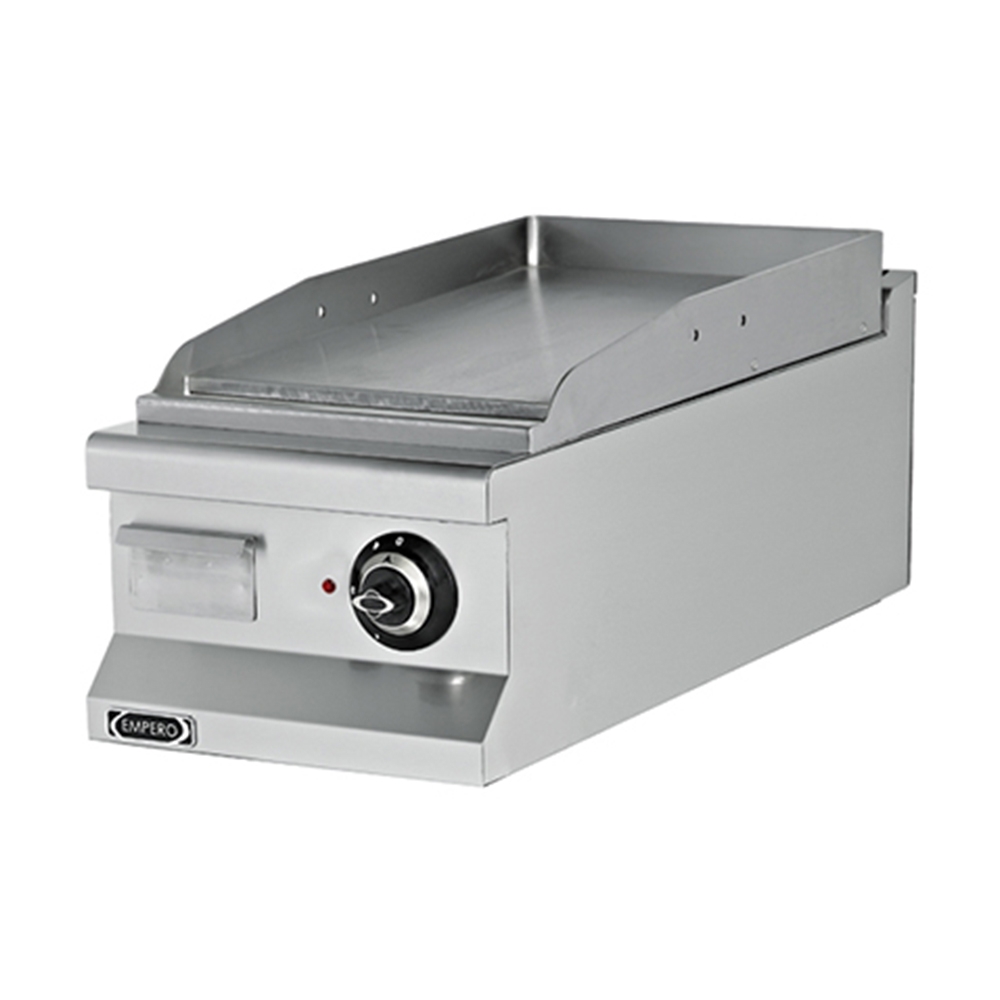 Grill electric profesional, inox, cu suprafata neteda, 40*73*29 cm