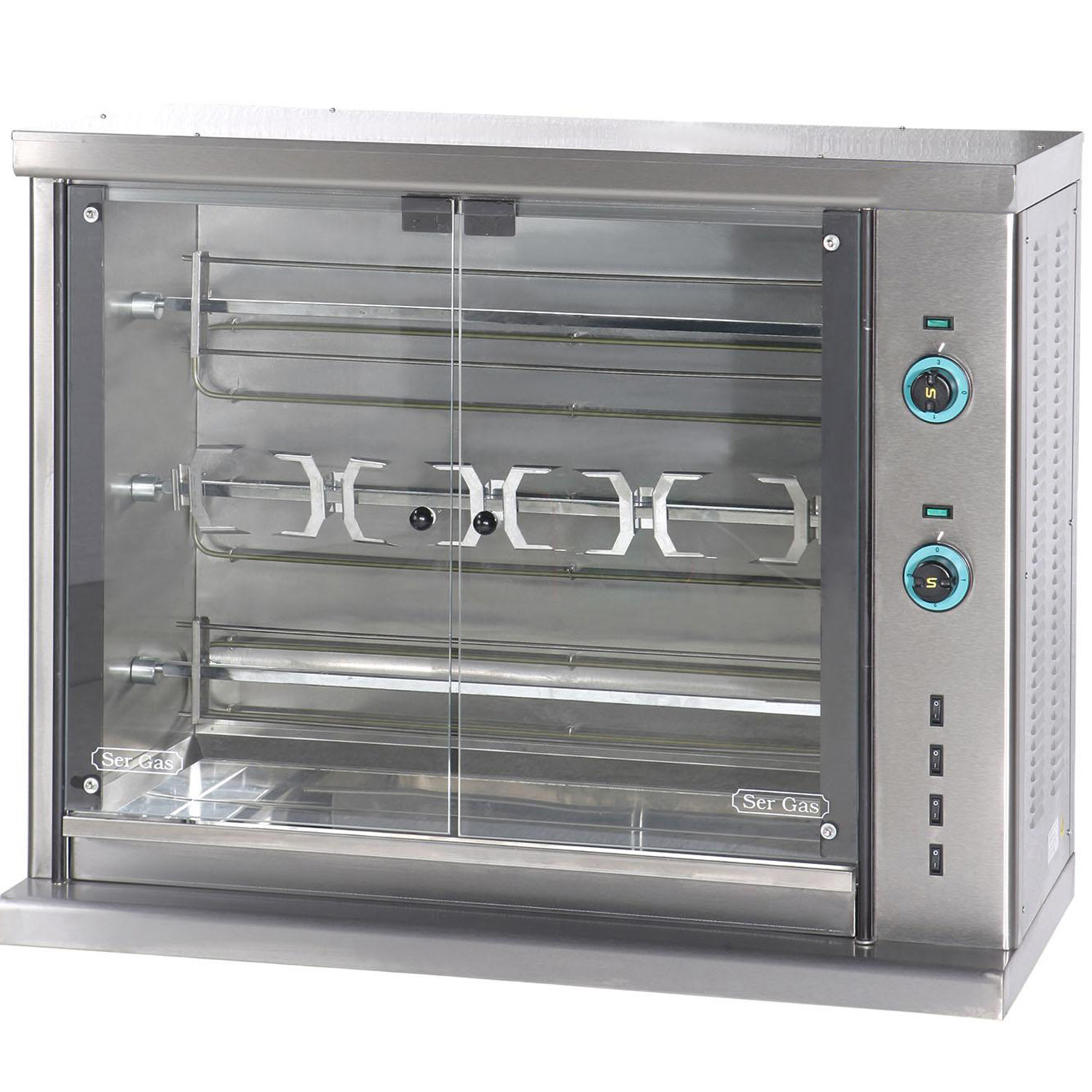 Rotisor profesionala electric cu 3 tepuse, 15 pui