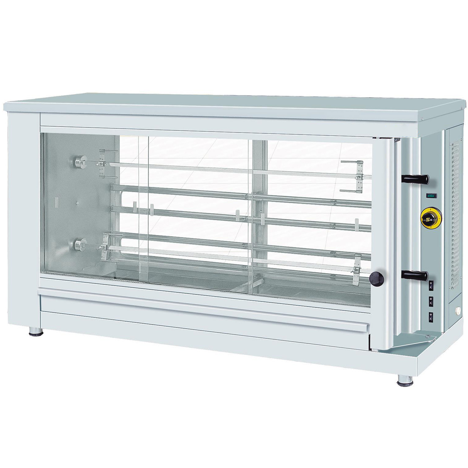 Rotisor profesional electric cu 2 tepuse, 14 pui