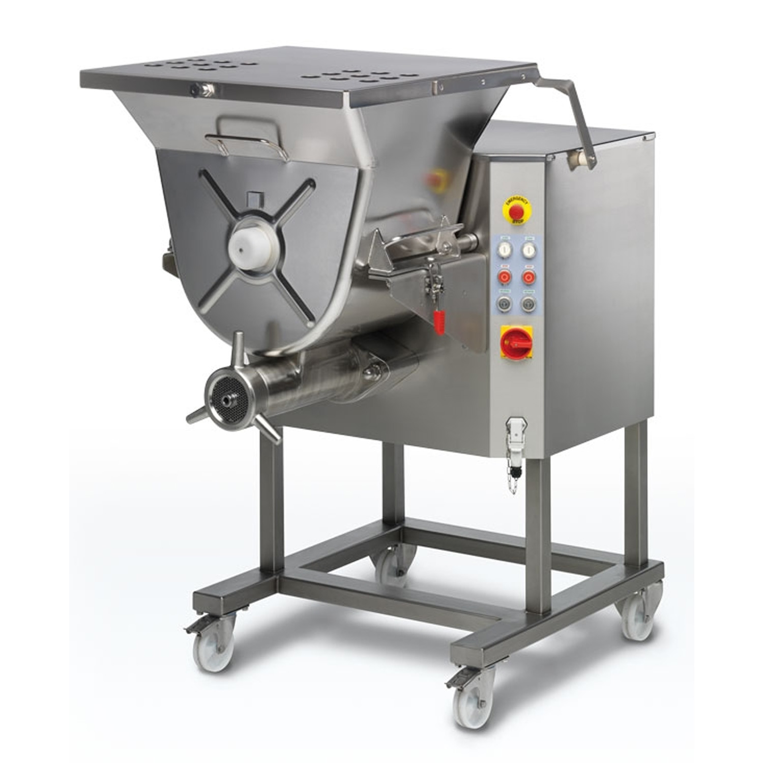 Masina pentru tocat carne, LA MINERVA, cu malaxor, inox, 1500 kg/h, 75*116*130 cm