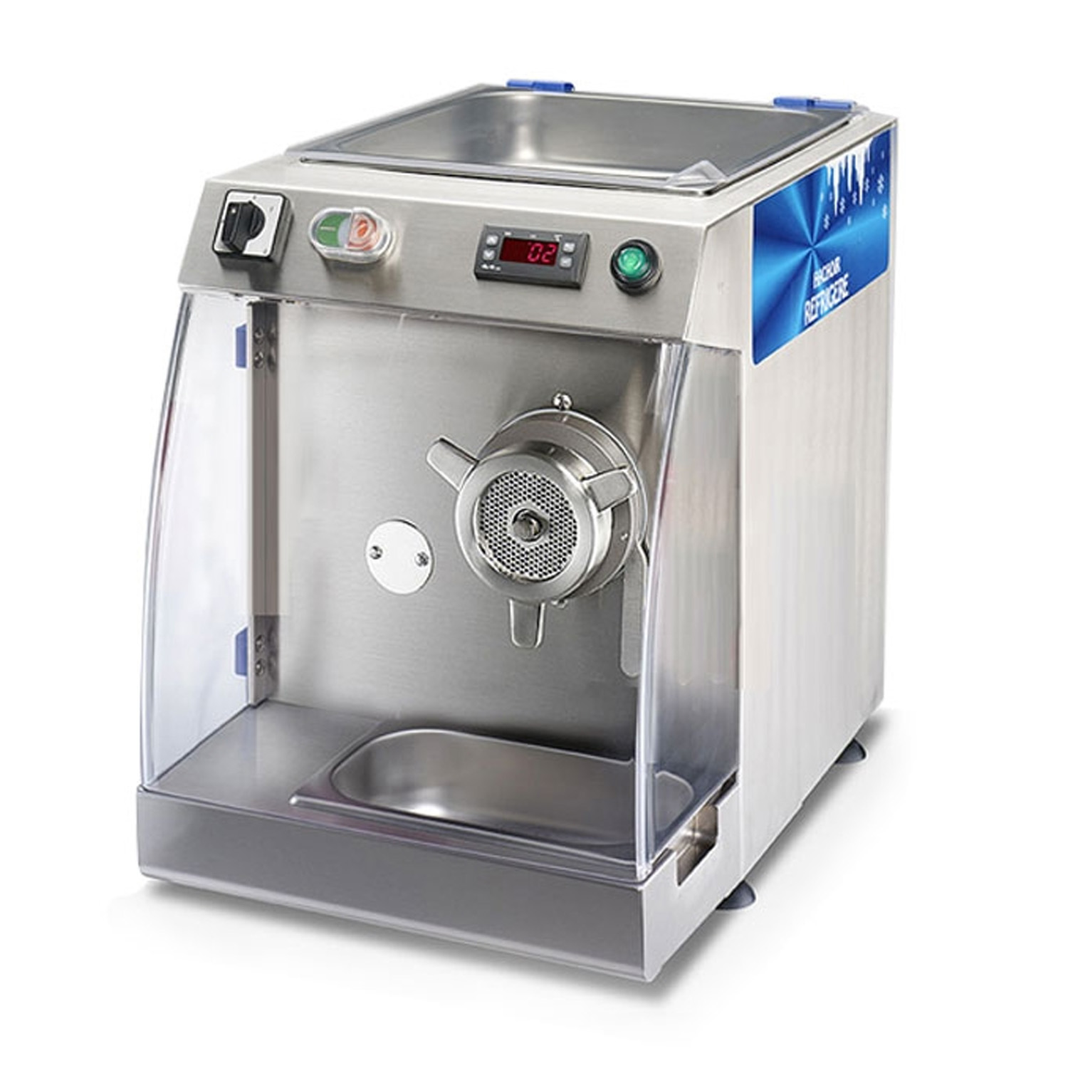 Masina pentru tocat carne, LA MINERVA, cu refrigerare, inox, 300 kg/h, 38*56*51 cm