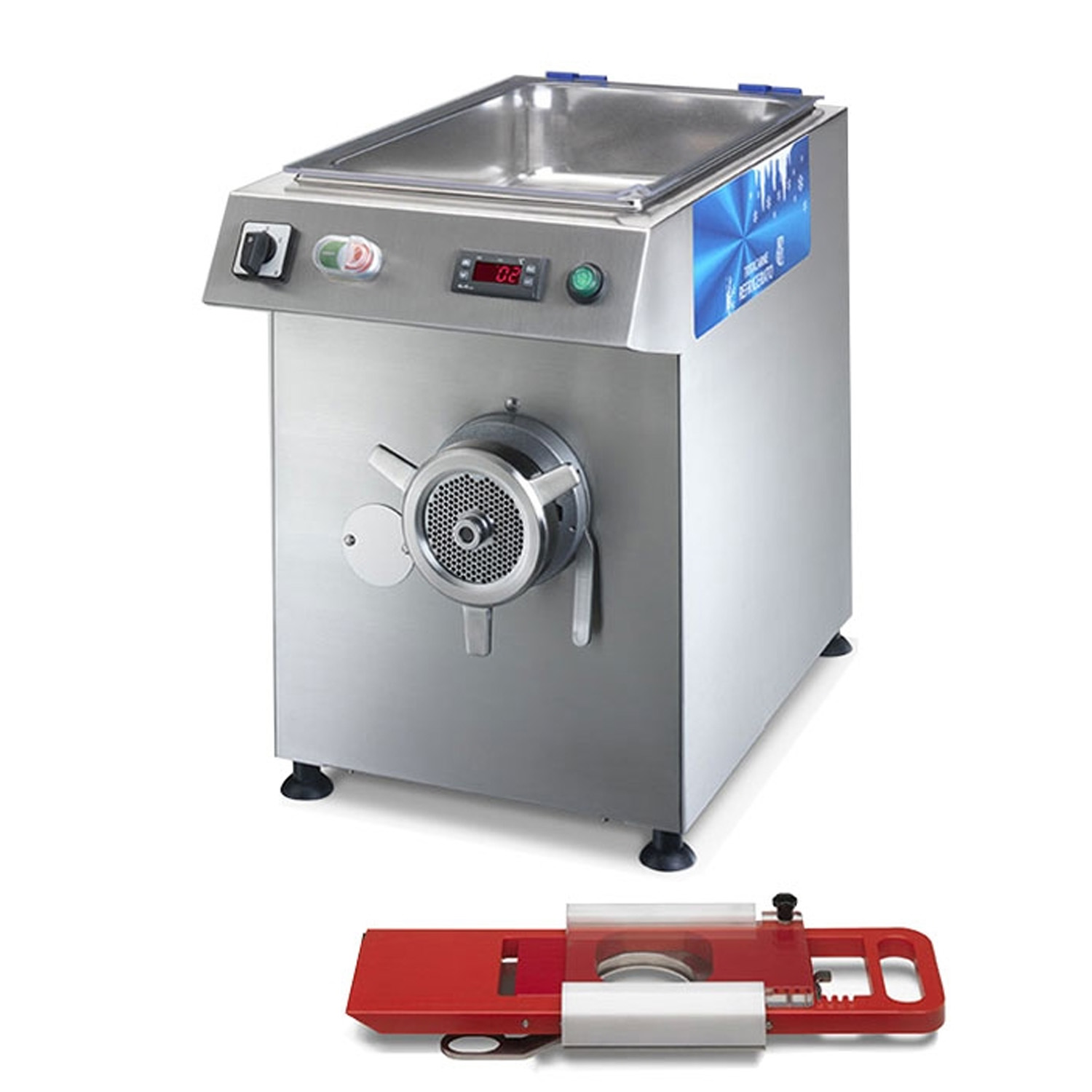 Masina pentru tocat carne, LA MINERVA, cu refrigerare, inox, 500 kg/h, 36*64*59 cm