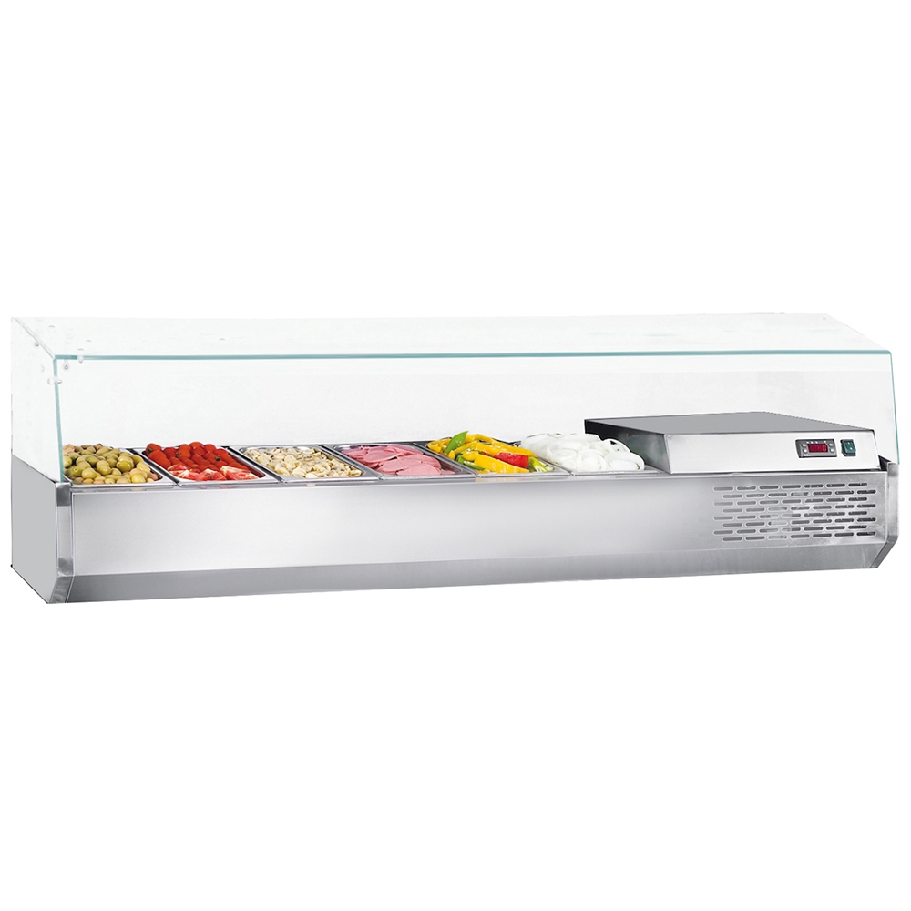 Vitrina ingrediente, FRENOX, inox, 6 cuve GN 1/3, 155*39*46 cm