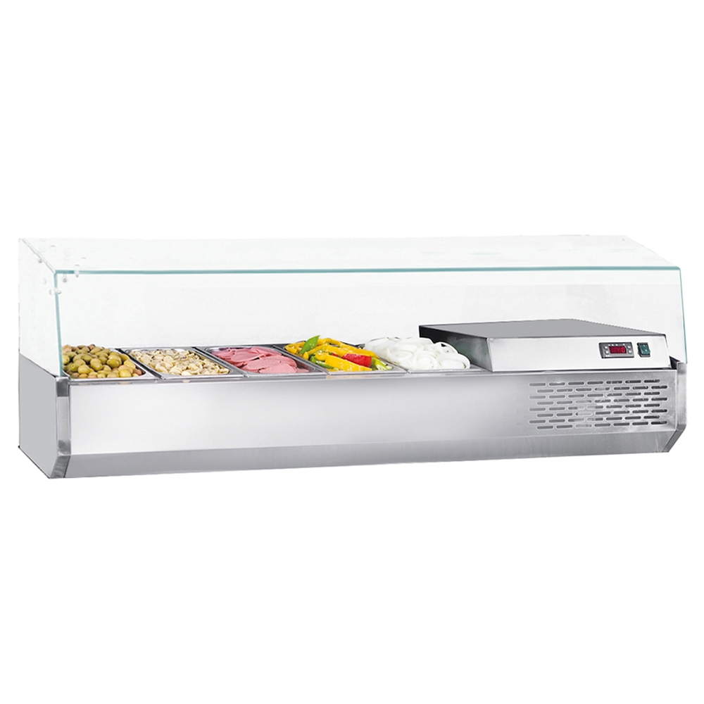 Vitrina ingrediente, FRENOX, inox, 5 cuve GN 1/3, 140*39*46 cm