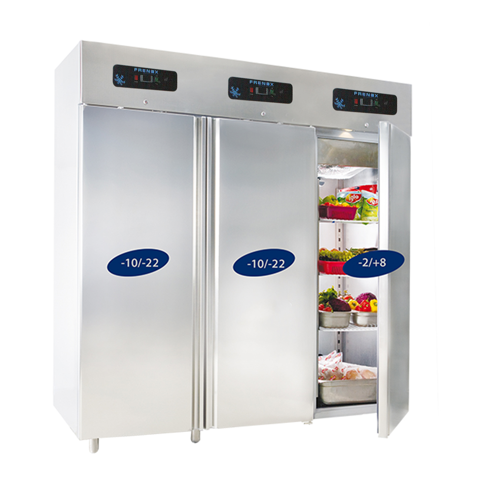 Dulap frigorific/congelator vertical inox, FRENOX cu 3 usi, 2100 lt