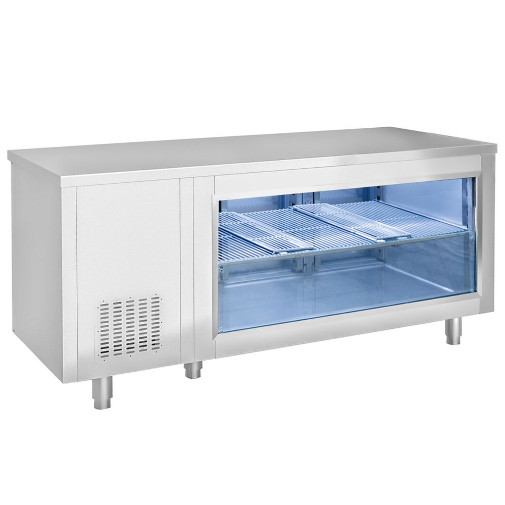 Masa rece FRENOX, tip vitrina, profesionala, inox, 400 lt, 187*60*85 cm
