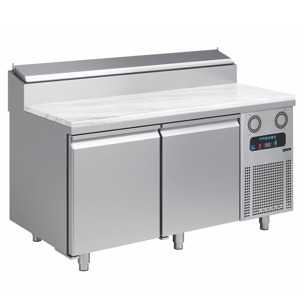Masa rece preparare pizza FRENOX, profesionala, inox, 2 usi si 8 cuve, 460 lt, 164*83*128 cm