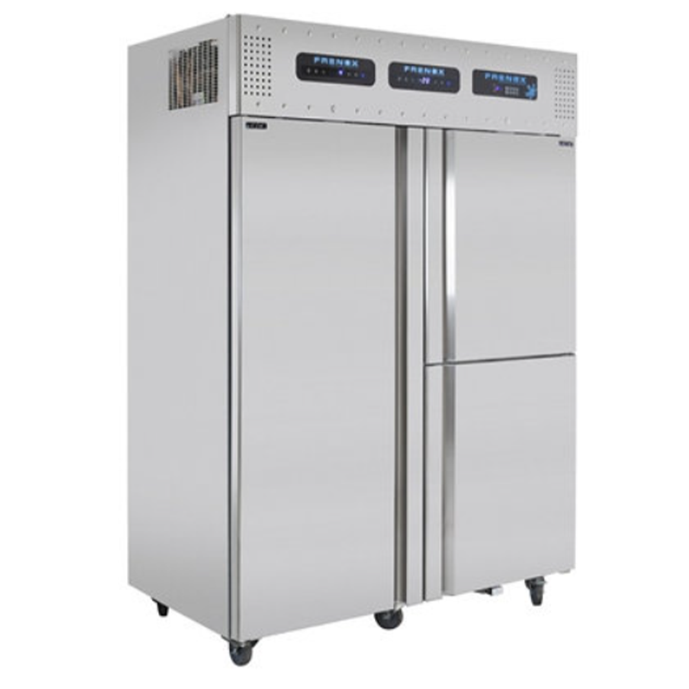 Dulap frigorific/congelator vertical inox, FRENOX dublu compartimentat, 1400 lt