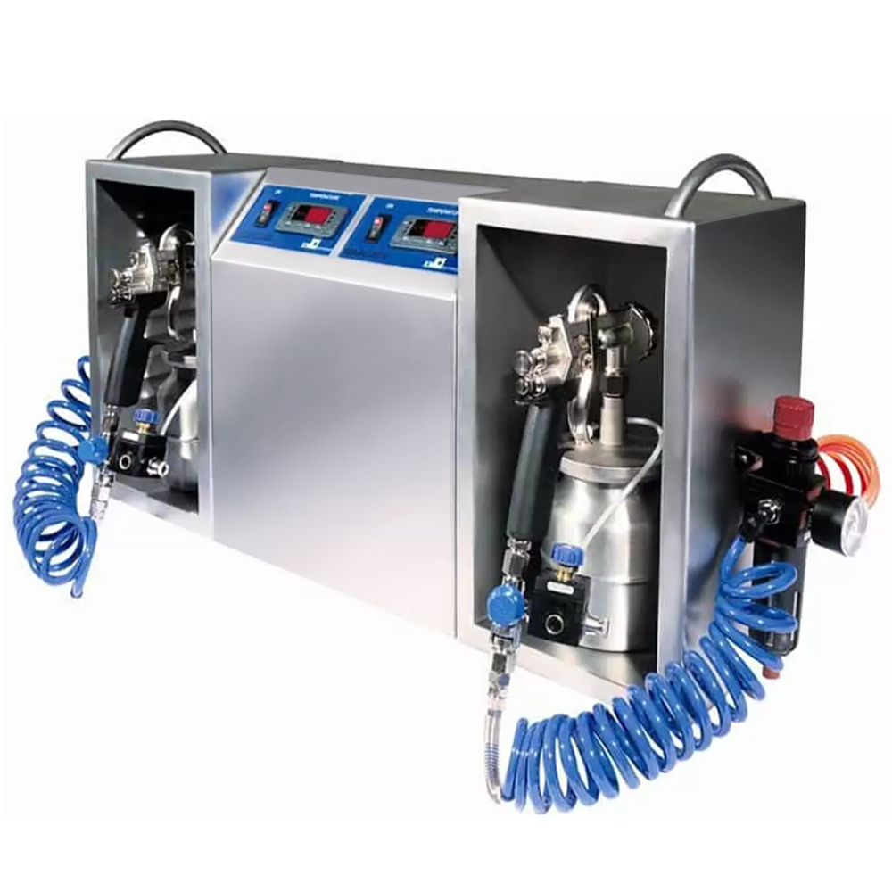 Pistol-spray pentru glazurare ciocolata, inox, 2 x 1 lt, 70*20*40 cm