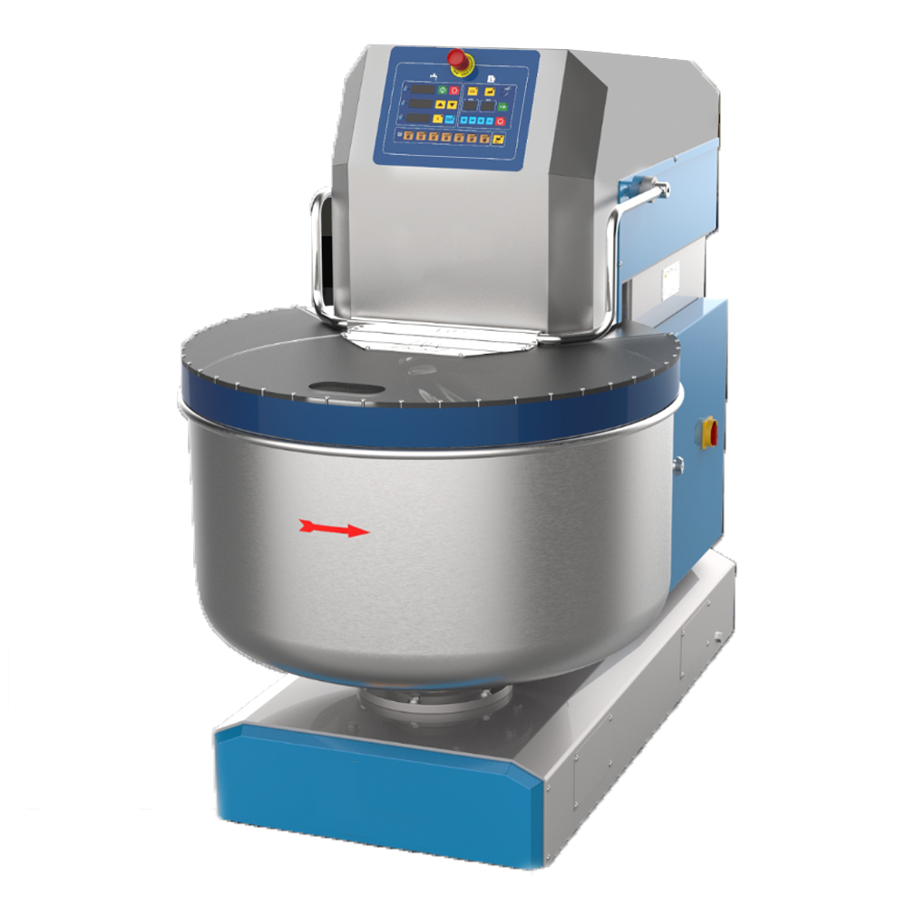 Malaxor Aluat cu Spirala Fixa, 170 kg, Panou Electronic, 2 Viteze 165*88*154