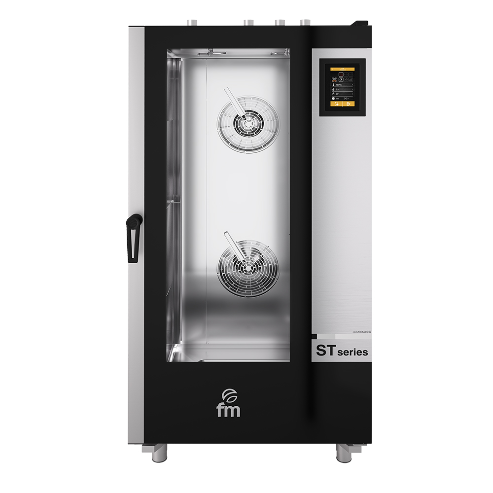 Cuptor profesional patiserie FM pe gaz cu 16 tavi si panou de control digital + carucior