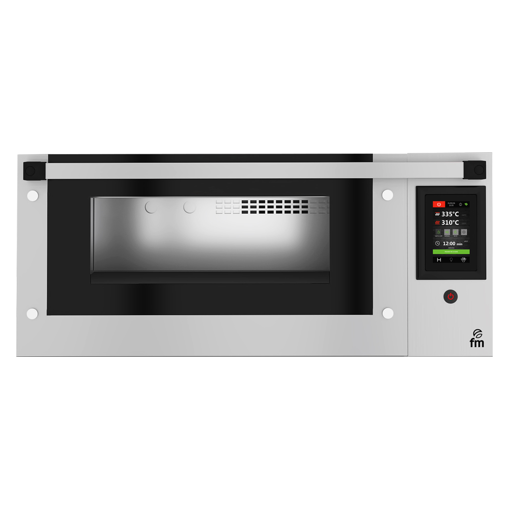 Cuptor profesional FM, inox, 1 vatra, pentru pizza si patiserie, panou de control digital, 80*90*38 cm