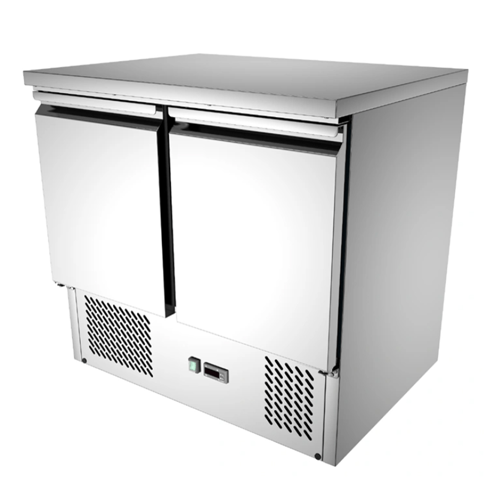 Masa rece, profesionala, inox, 2 usi, 240 lt, 90*70*85 cm