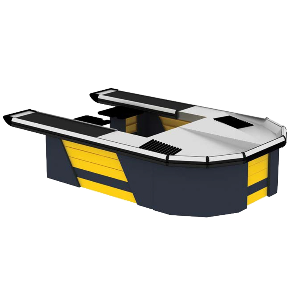 Masa casa de marcat tip insula 2,5 m, cu 2 benzi si rama din aluminiu