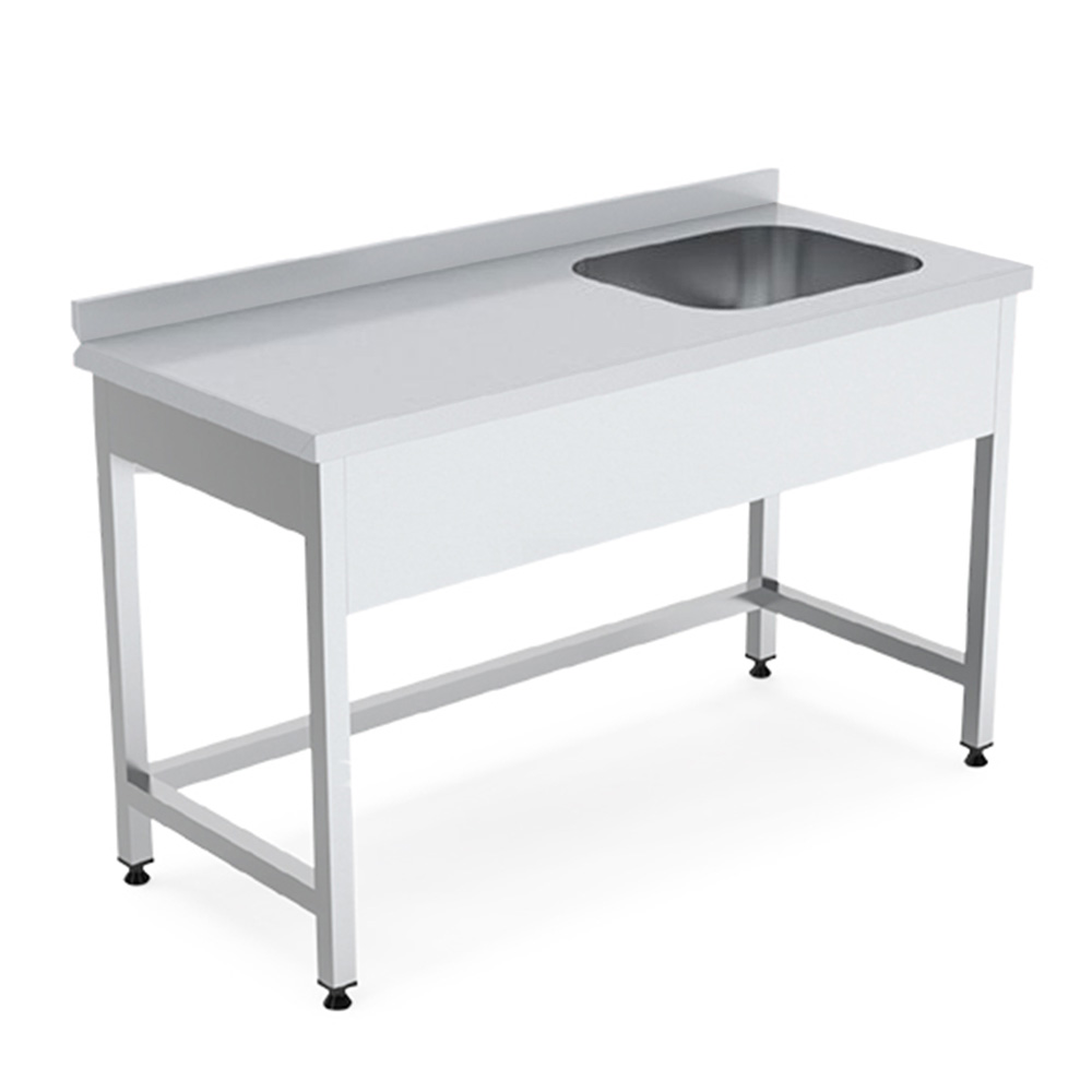 Spalator cu 1 cuva pe partea dreapta si picurator, inox, 140*70*85 cm