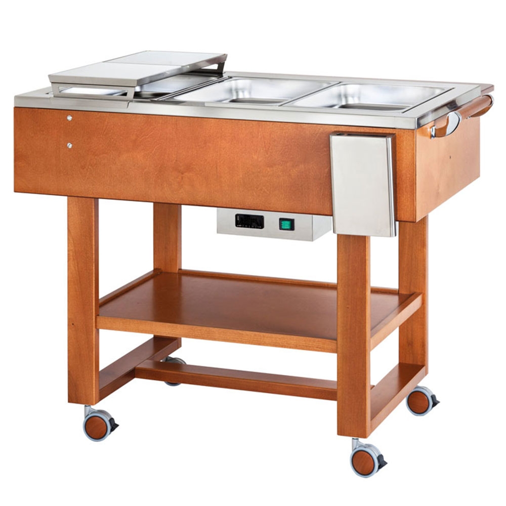 Carucior autoservire cald 3*GN1/1