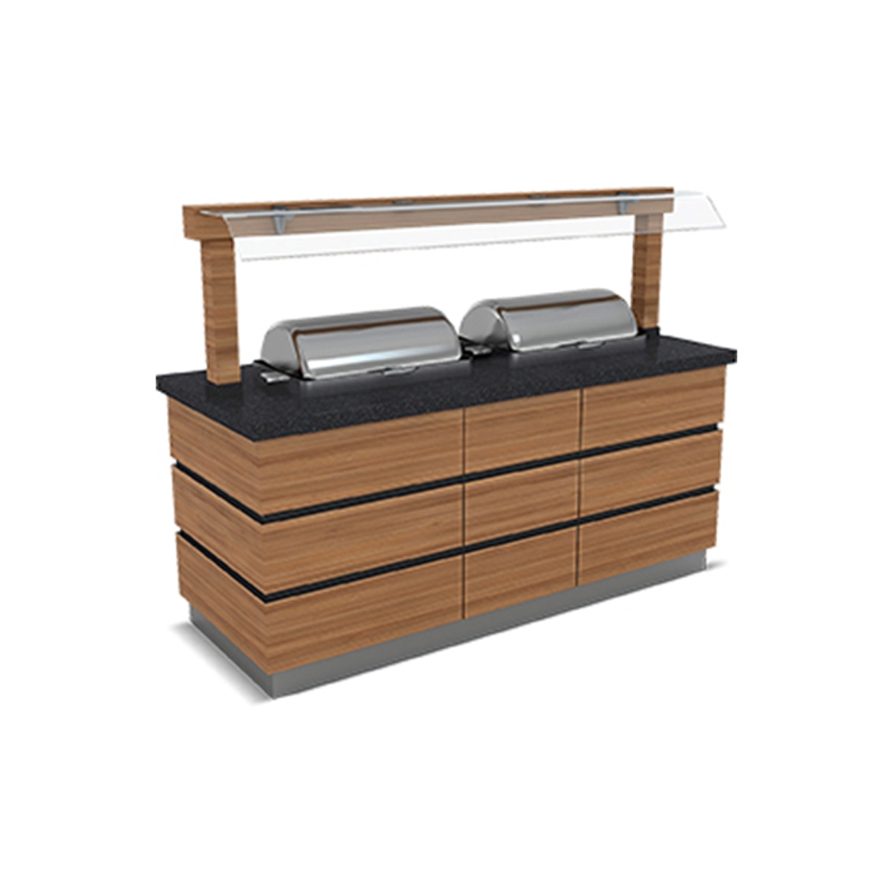 Bufet cald KOBE cu 1 chafing dish si suprastructura 120 cm