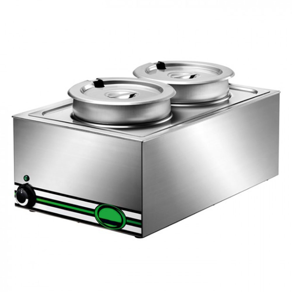 Bain marie de banc pentru supe, profesional, inox, 2 vase, 57*37*28 cm