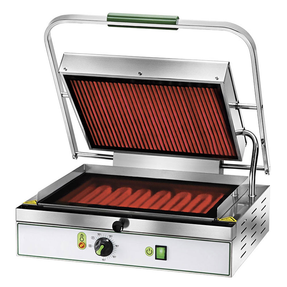 Toaster cu suprafata superioara striata si baza neteda vetroceramica