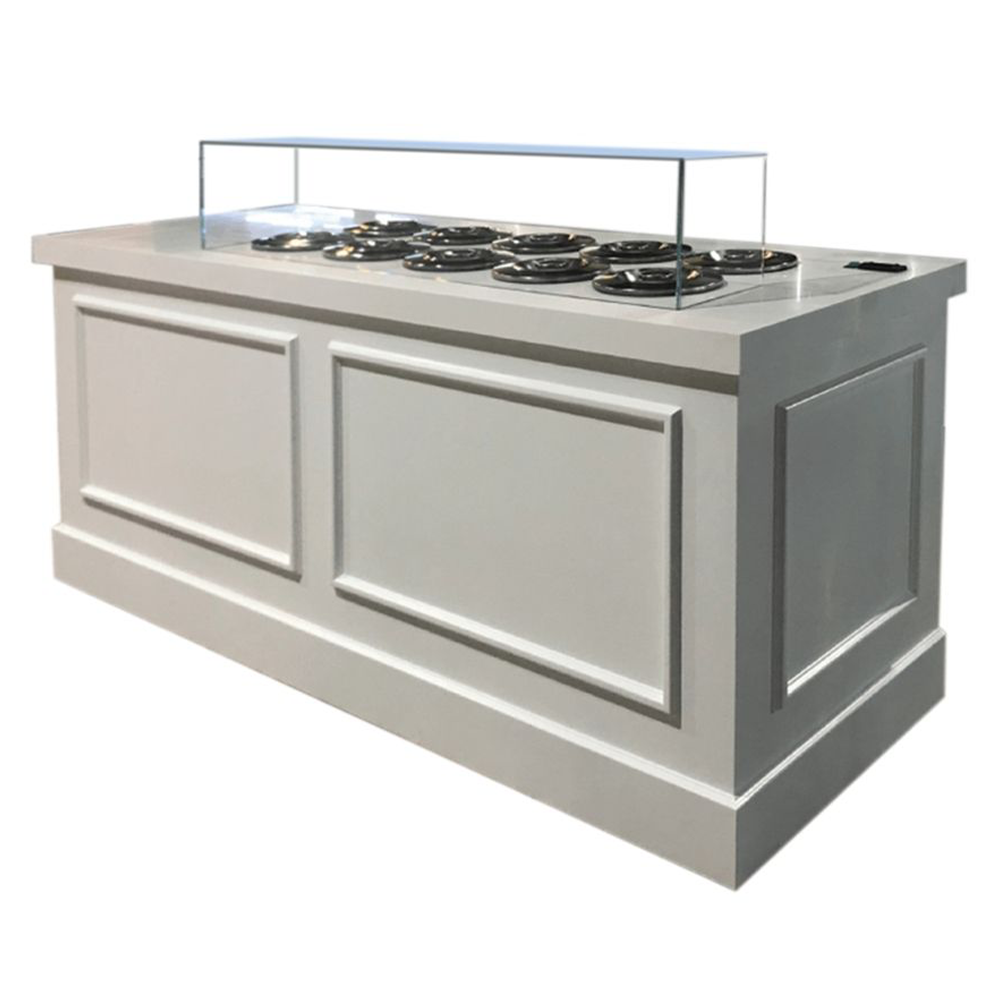 Vitrina frigorifica pentru inghetata cu 10 cuve - 1.5 m