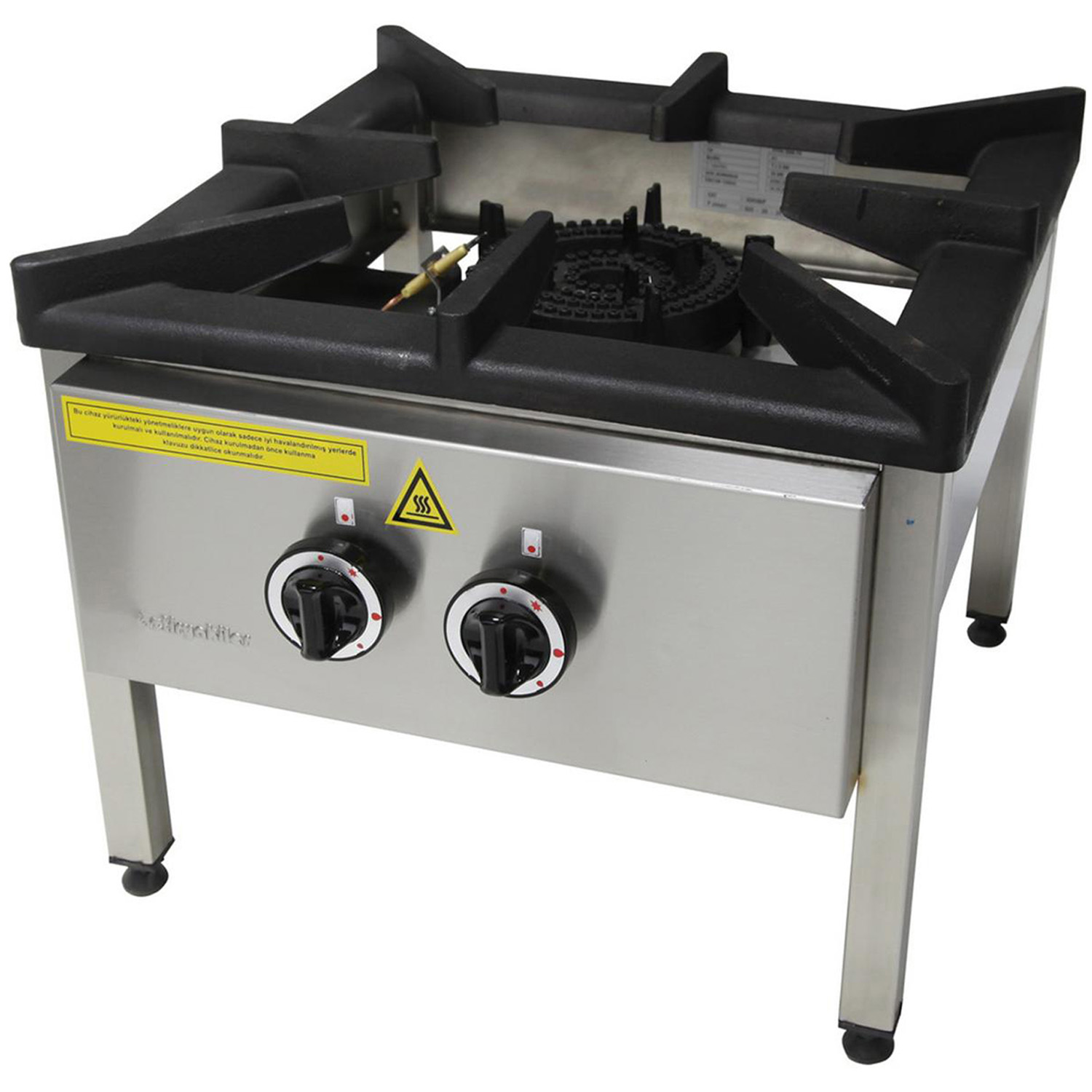 Aragaz de podea profesional, OZTI, 2 arzatoare concentrice, 10 kW, 50*50*50 cm