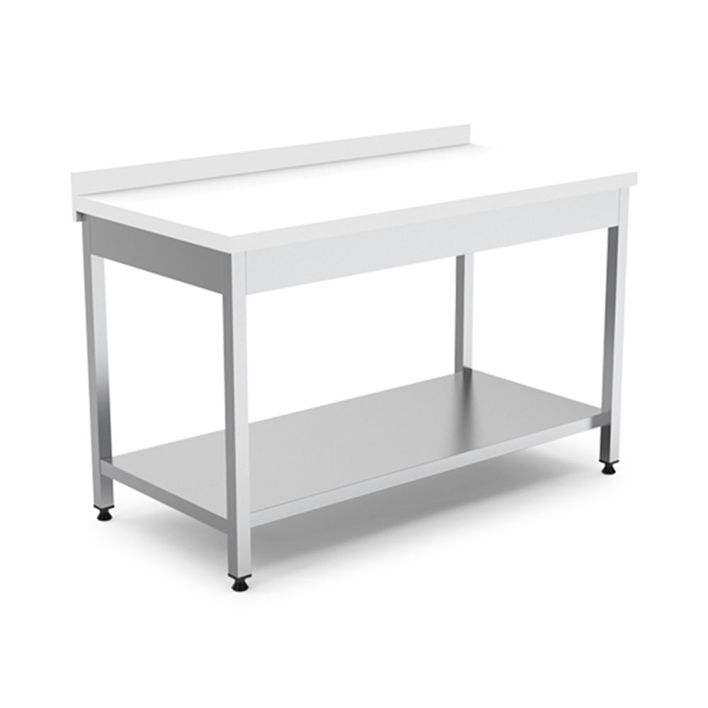 Masa de lucru inox cu blat din polietilena si polita inferioara 200*70*85