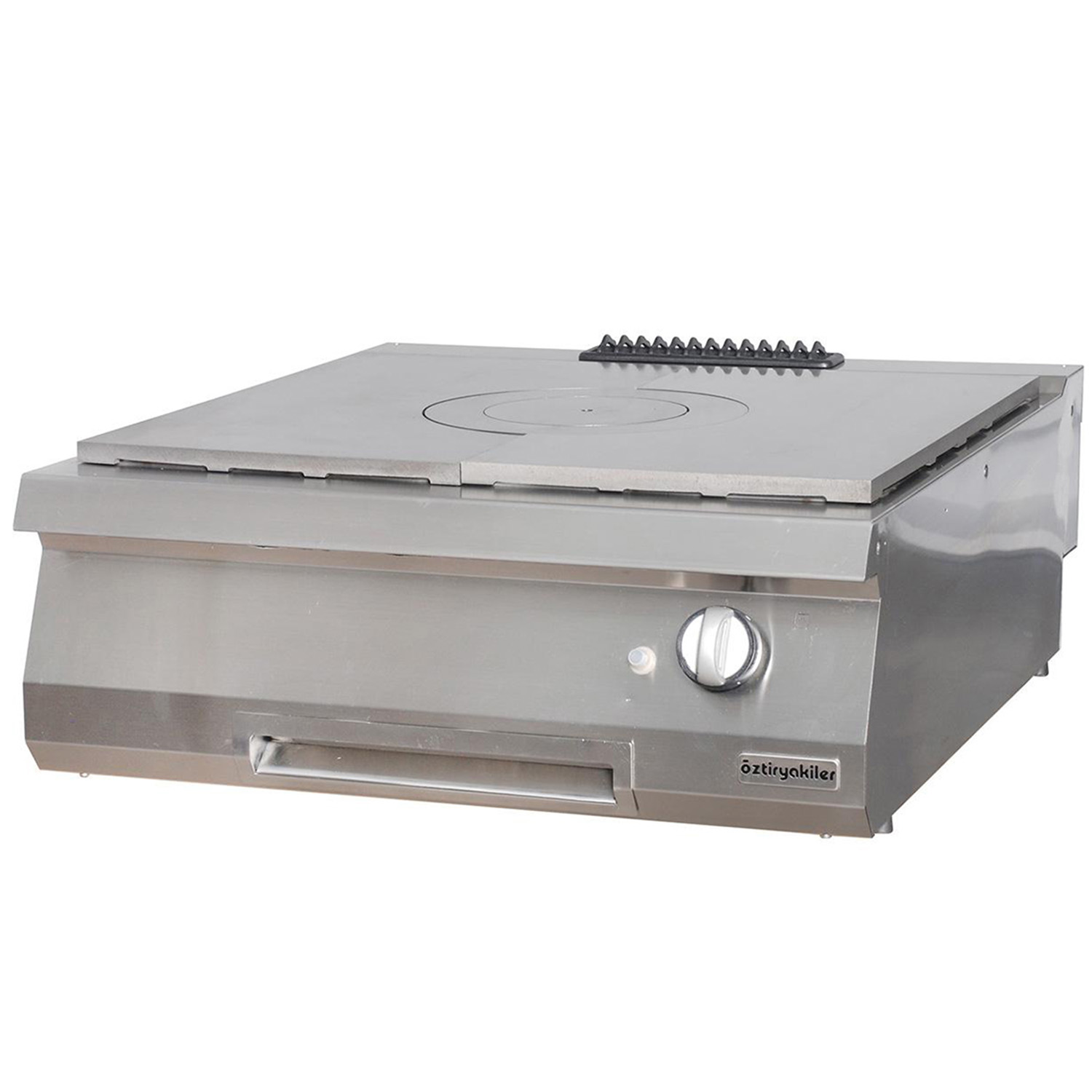 Masina de gatit pe gaz OZTI, inox, cu placa radianta, 80*90*28 cm