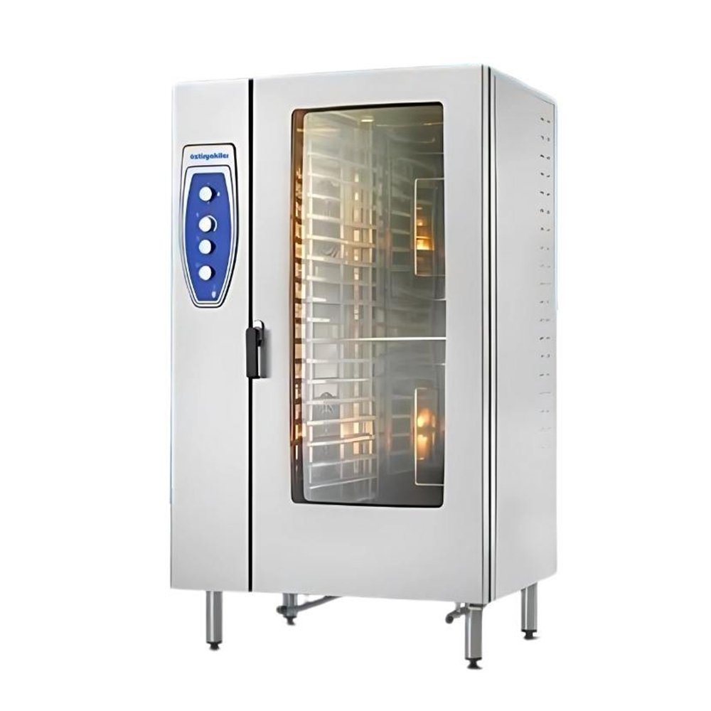 Cuptor profesional OZTI, pe gaz, gastronomic, cu convectie si abur - carucior cu 40 cuve