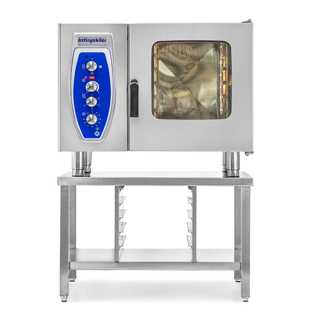 Cuptor profesional OZTI, pe gaz, gastronomic, cu convectie si abur - 6 cuve