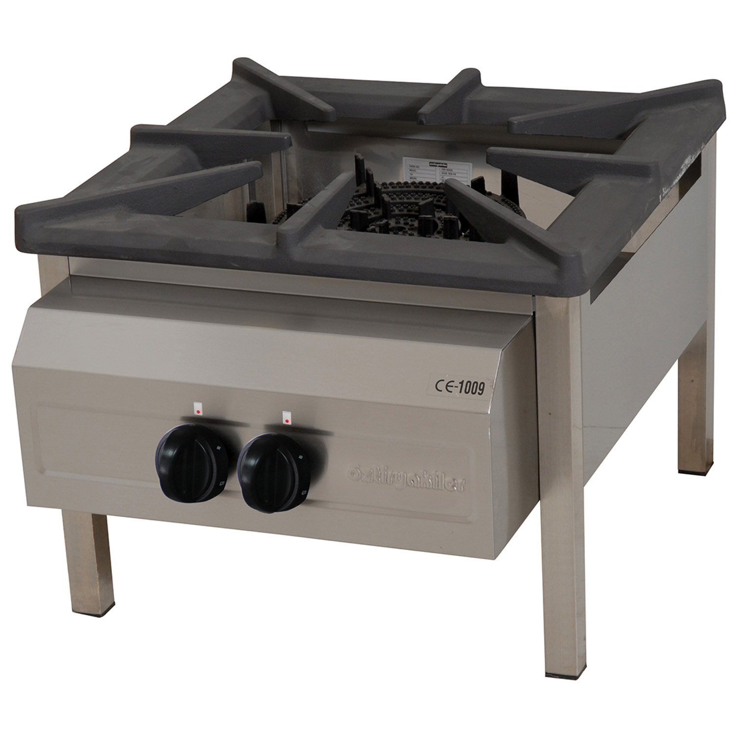 Aragaz de podea profesional, OZTI, inox, 2 arzatoare, 32 kW, 85*70*50 cm