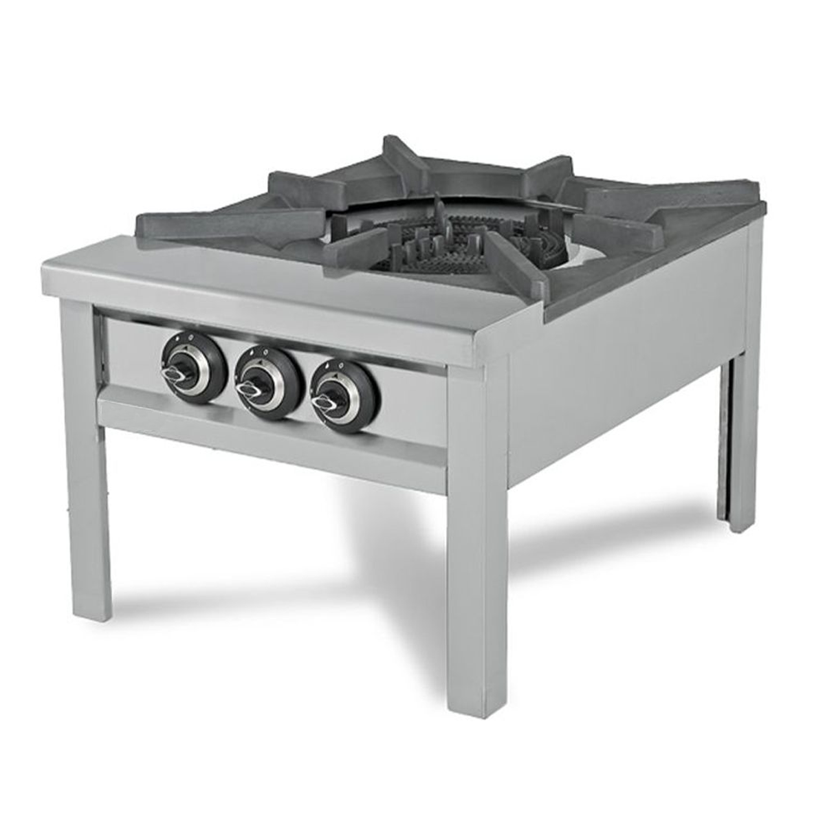 Aragaz de podea profesional, inox, 1 arzator, 32 kW, 70*80*50 cm