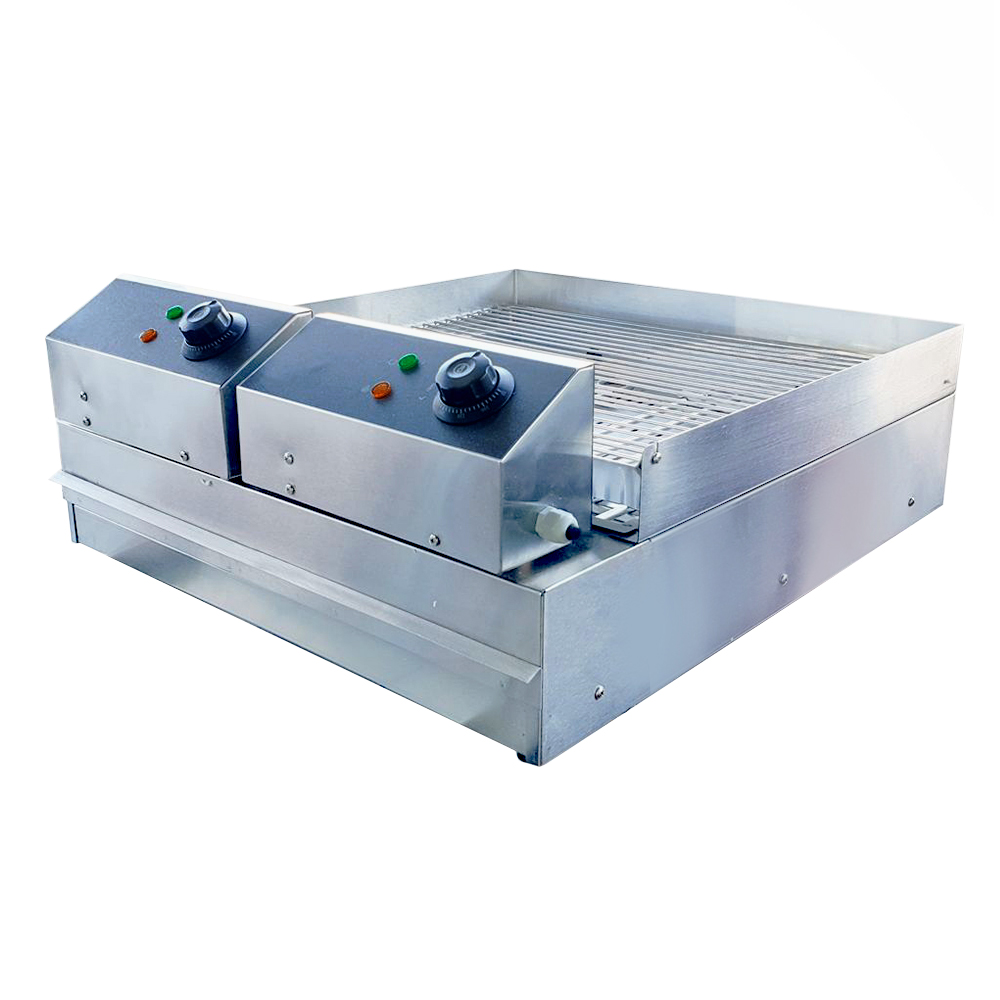 Grill electric dublu cu roca vulcanica