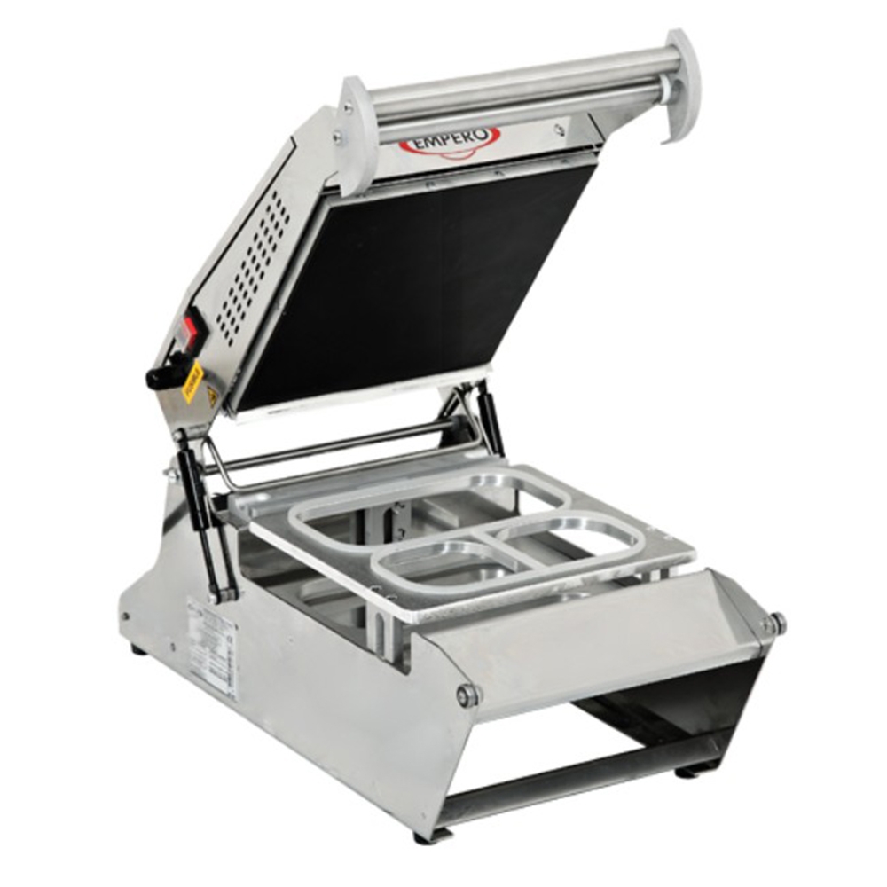 Masina pentru termosudat caserole 27* 25 cm, inox, rola 24,5 cm, matrite 2/3 compartimente