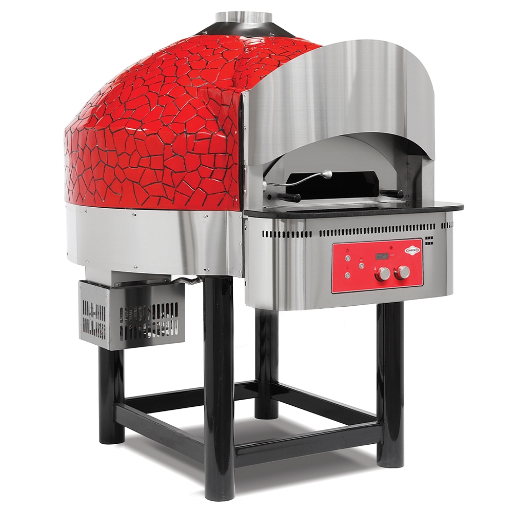 Cuptor profesional traditional, rotativ, pe gaz cu panou de control electronic - 75 pizza/h