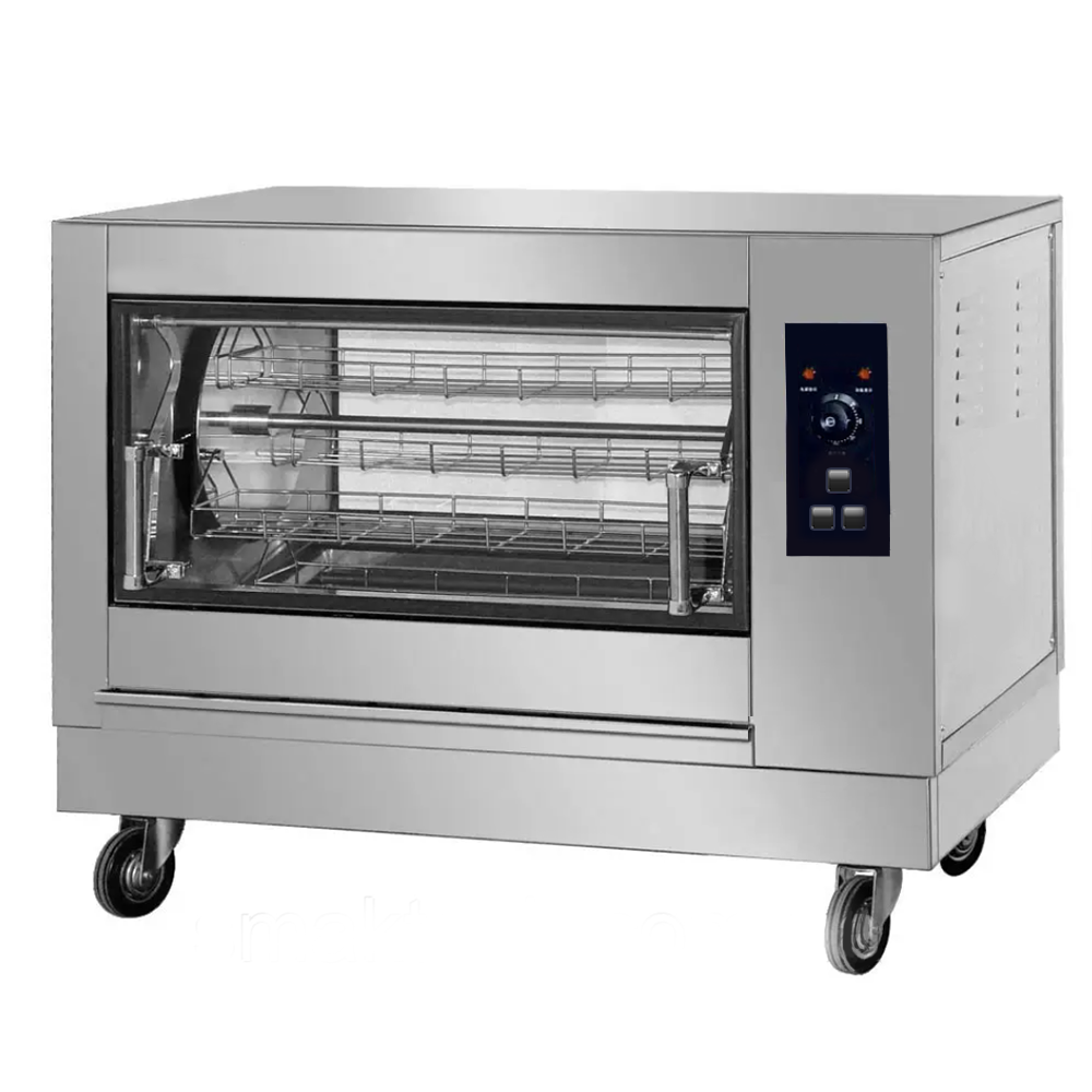 Rotisor electric profesional cu 4 cosuri pentru 16 pui | rotiserie | fastfood